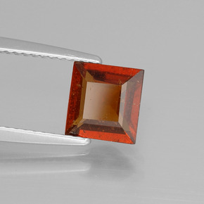 Granate hessonita naranja natural de 1,65 ct, cuadrado, VS-SI