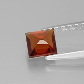 Granate hessonita naranja natural de 1,65 ct, cuadrado, VS-SI