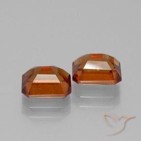 Gemas de granate hessonita Ámbar naranja natural de 3.27 ct, Corte Octágono / Esmeralda, VS-SI