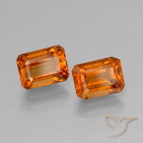 Gemas de granate hessonita Naranja amarillento natural de 2.63 ct, Corte Octágono / Esmeralda, VS-SI