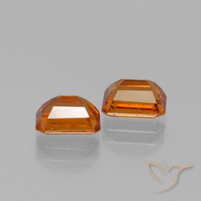 Gemas de granate hessonita Naranja amarillento natural de 2.63 ct, Corte Octágono / Esmeralda, VS-SI