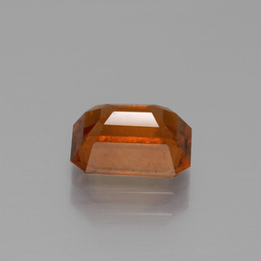 Granate hessonita naranja natural de 1,83 ct, corte esmeralda, VS