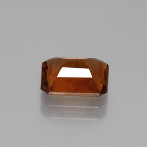 Granate hessonita naranja natural de 1,78 ct, corte esmeralda, VS