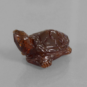 Granate hessonita naranja natural de 12,27 ct, forma elegante, translúcido