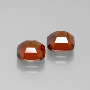 Gemas de granate hessonita naranja natural de 5,32 ct, corte cojín, VS