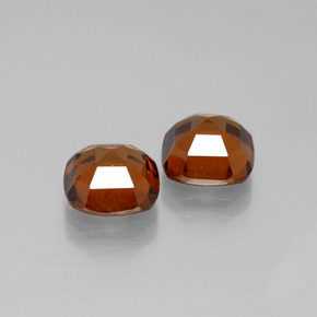 Gemas de granate hessonita naranja natural de 5,23 ct, corte cojín, VS-SI