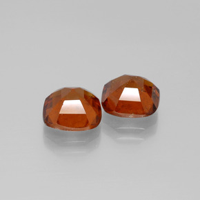 Gemas de granate hessonita Ámbar naranja natural de 5.07 ct, Corte Cojín, SI