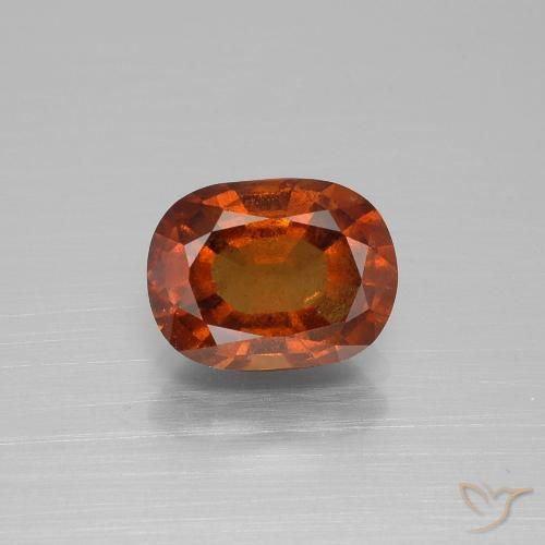 2.32ct Natural Naranja oscuro granate hessonita, Forma Cojín, VS-SI