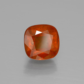 Granate hessonita naranja natural de 3,46 ct, corte cojín, VS-SI