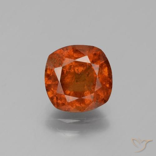 2.32ct Natural Naranja rojizo granate hessonita, Forma Cojín, SI
