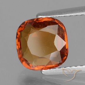Granate hessonita naranja natural de 2,36 ct, corte cojín, VS