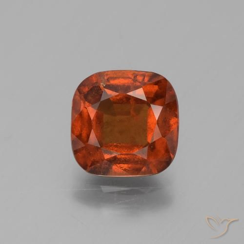 Granate hessonita naranja natural de 2,50 ct, corte cojín, VS-SI