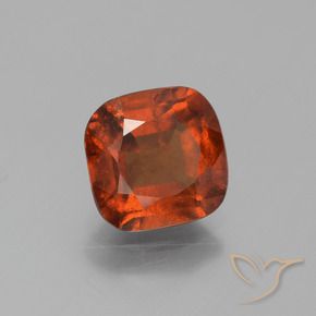 Granate hessonita naranja natural de 2,50 ct, corte cojín, VS-SI