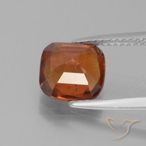 Granate hessonita naranja natural de 2,50 ct, corte cojín, VS-SI