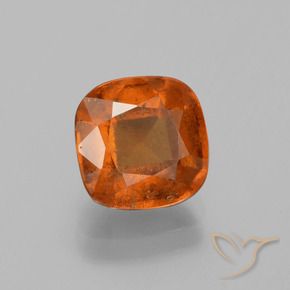 granate hessonita Naranja oscuro natural de 2.91 ct, Forma Cojín, SI