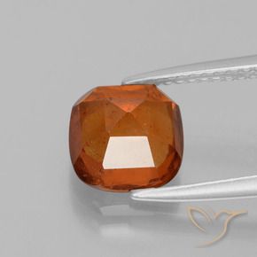 granate hessonita Naranja oscuro natural de 2.91 ct, Forma Cojín, SI