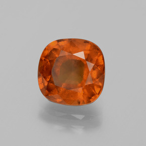 Granate hessonita naranja natural de 2,89 ct, corte cojín, VS-SI