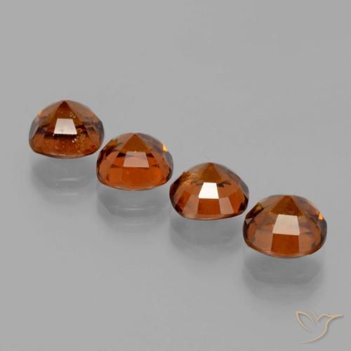 Gemas de granate hessonita Naranja medio natural de 7.49 ct, Forma Cojín, VS-SI