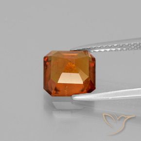 granate hessonita Naranja oscuro medio natural de 2.52 ct, Corte Octágono / Esmeralda, VS-SI