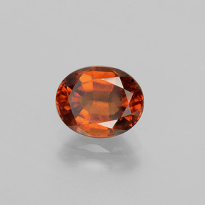 Granate hessonita naranja natural de 1,98 ct, corte óvalo, VS