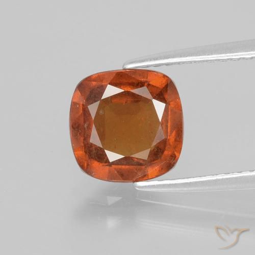 1.96ct Natural Naranja fuego granate hessonita, Forma Cojín, VS-SI