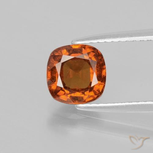 Granate hessonita naranja natural de 1,80 ct, corte cojín, VS-SI