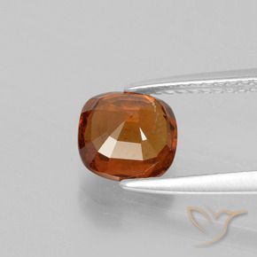 Granate hessonita naranja natural de 1,80 ct, corte cojín, VS-SI