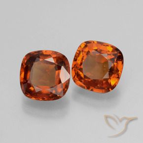 Gemas de granate hessonita Naranja fuego natural de 3.52 ct, Forma Cojín, VS-SI