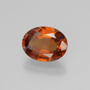 Granate hessonita naranja natural de 2,17 ct, corte óvalo, VS