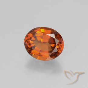 granate hessonita Naranja oscuro natural de 1.75 ct, Ovalada, VS