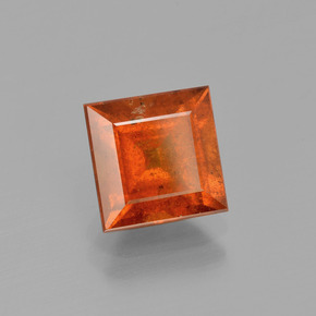 granate hessonita Naranja medio natural de 3.04 ct, Cuadrado, VS-SI
