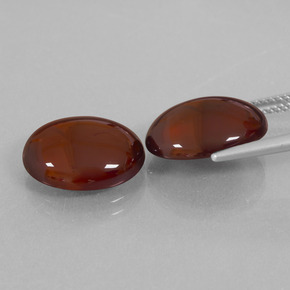 Gemas de granate hessonita marrón natural de 15,87 ct, corte óvalo, translúcido