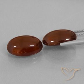Gemas de granate hessonita Marrón cálido natural de 10.35 ct, Ovalada, Translúcido