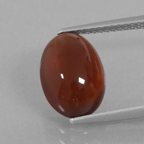Granate hessonita marrón natural de 4,40 ct, corte óvalo, translúcido