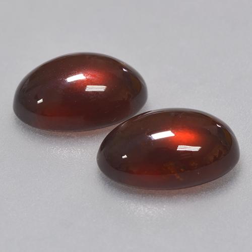 Gemas de granate hessonita Marrón oscuro medio natural de 9.93 ct, Corte Óvalo, Translúcido