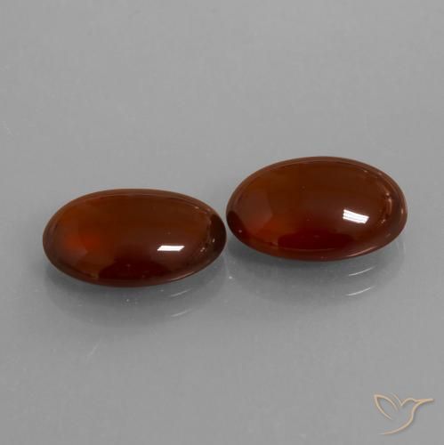 Gemas de granate hessonita Marrón rojizo natural de 9.78 ct, Ovalada, Translúcido