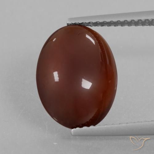 5.21ct Natural Marrón cálido Granate Hessonita, Ovalada, Translúcido