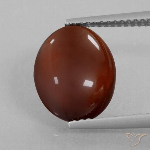 5.03ct Natural Marrón cálido Granate Hessonita, Ovalada, Translúcido