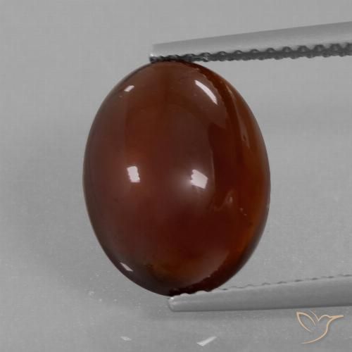 Granate hessonita marrón natural de 5,12 ct, corte óvalo, translúcido