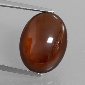 Granate hessonita naranja natural de 9,81 ct, corte óvalo, translúcido