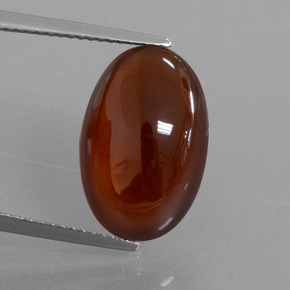 Granate hessonita naranja natural de 10,15 ct, corte óvalo, translúcido