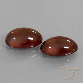Gemas de granate hessonita Rojo oscuro natural de 8.68 ct, Ovalada, Translúcido