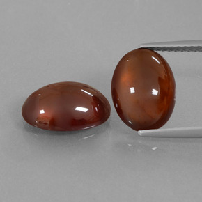 Gemas de granate hessonita naranja natural de  ct, corte óvalo, translúcido