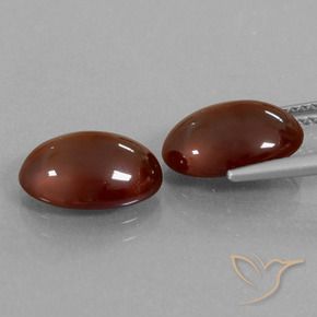 Gemas de granate hessonita Rojo rosado oscuro natural de 8.49 ct, Ovalada, Translúcido