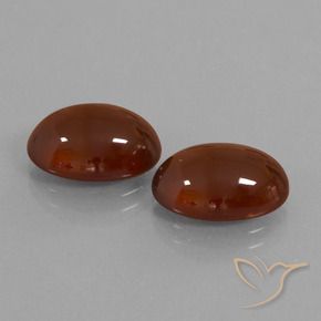 Gemas de granate hessonita Marrón oscuro medio natural de 12.22 ct, Ovalada, Translúcido