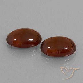 Gemas de granate hessonita Marrón oscuro medio natural de 12.02 ct, Ovalada, Translúcido