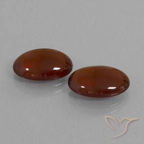 Gemas de granate hessonita Marrón oscuro medio natural de 10.01 ct, Ovalada, Translúcido