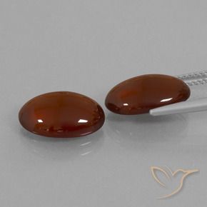 Gemas de granate hessonita Marrón oscuro medio natural de 10.01 ct, Ovalada, Translúcido