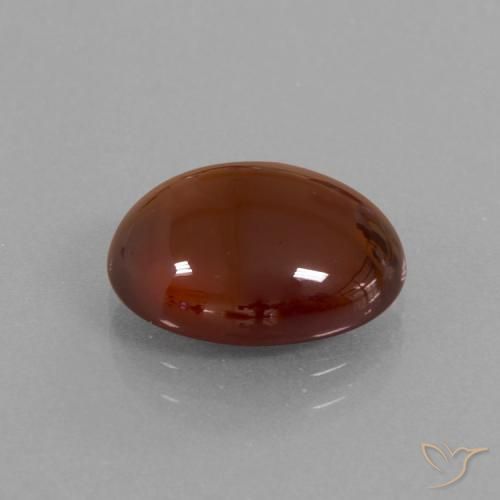 granate hessonita Marrón oscuro medio natural de 6.90 ct, Ovalada, Translúcido