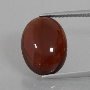 Granate hessonita naranja natural de 9,76 ct, corte óvalo, translúcido